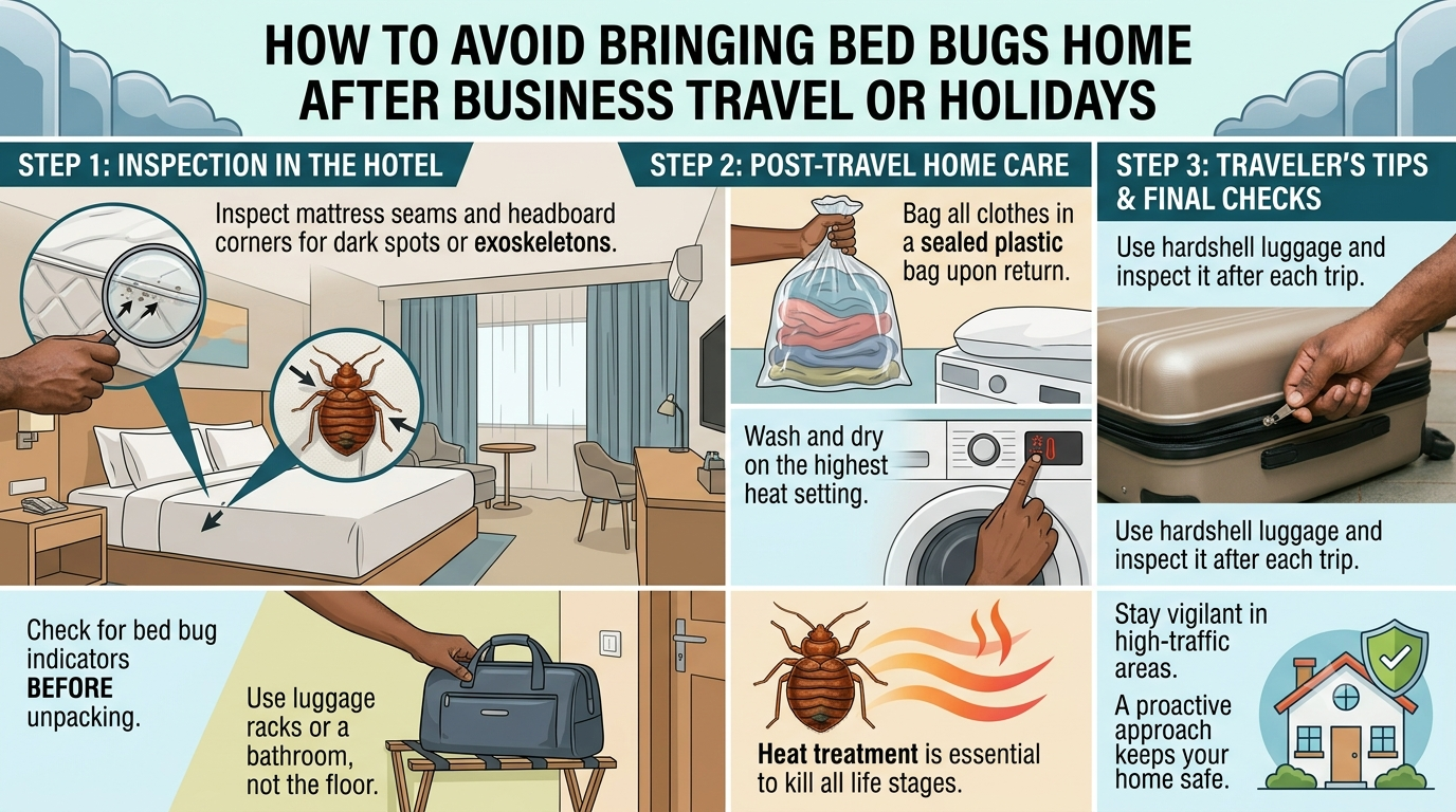 How to Avoid Bringing Bed Bugs Home After Business Travel or Holidays